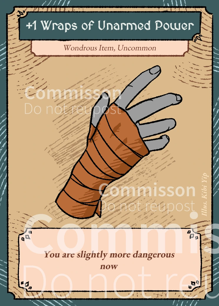 Wraps of Unarmed Power +1